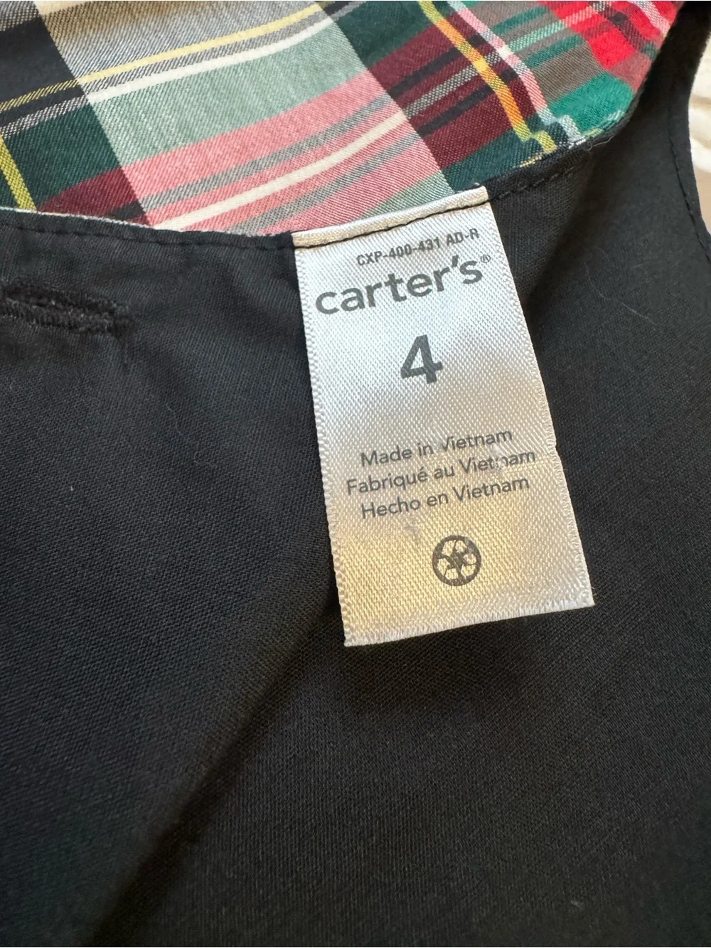 Carters classic plaid